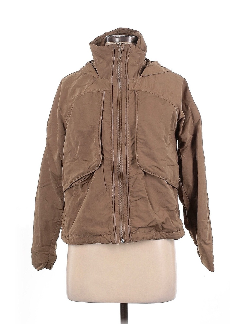 Women’s lulu lemon jacket beige brown Size 6 great preowned condition